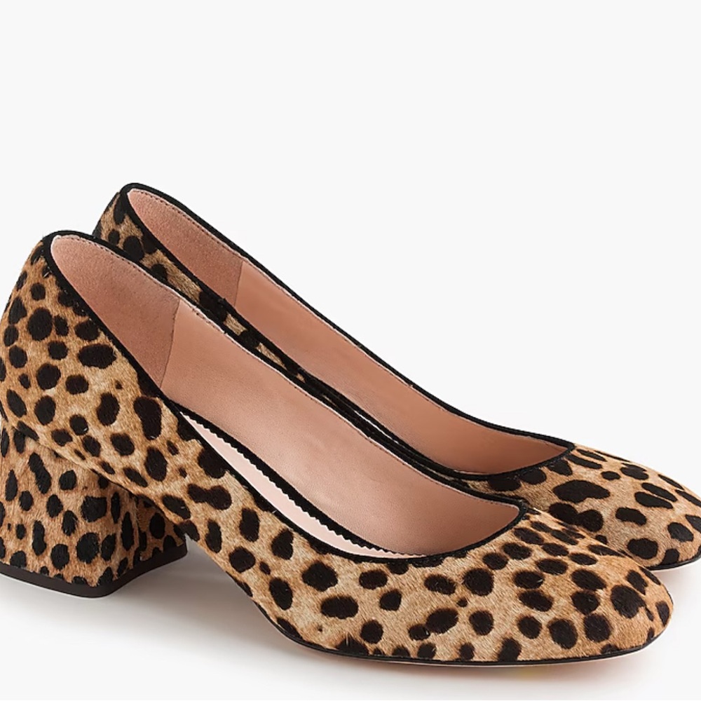 J. Crew Brown and Black Flats block heal